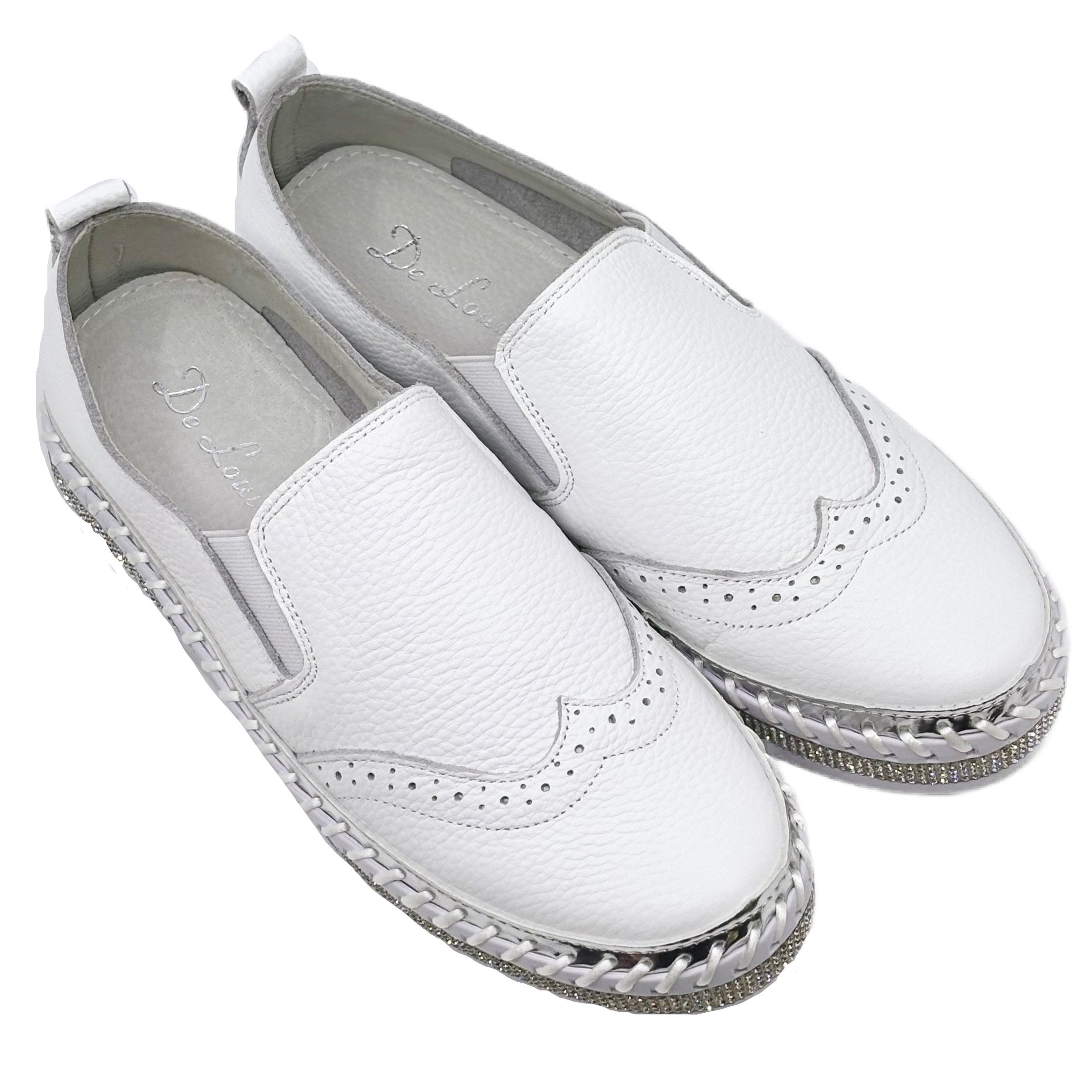 Crown Leather Bling Sneakers