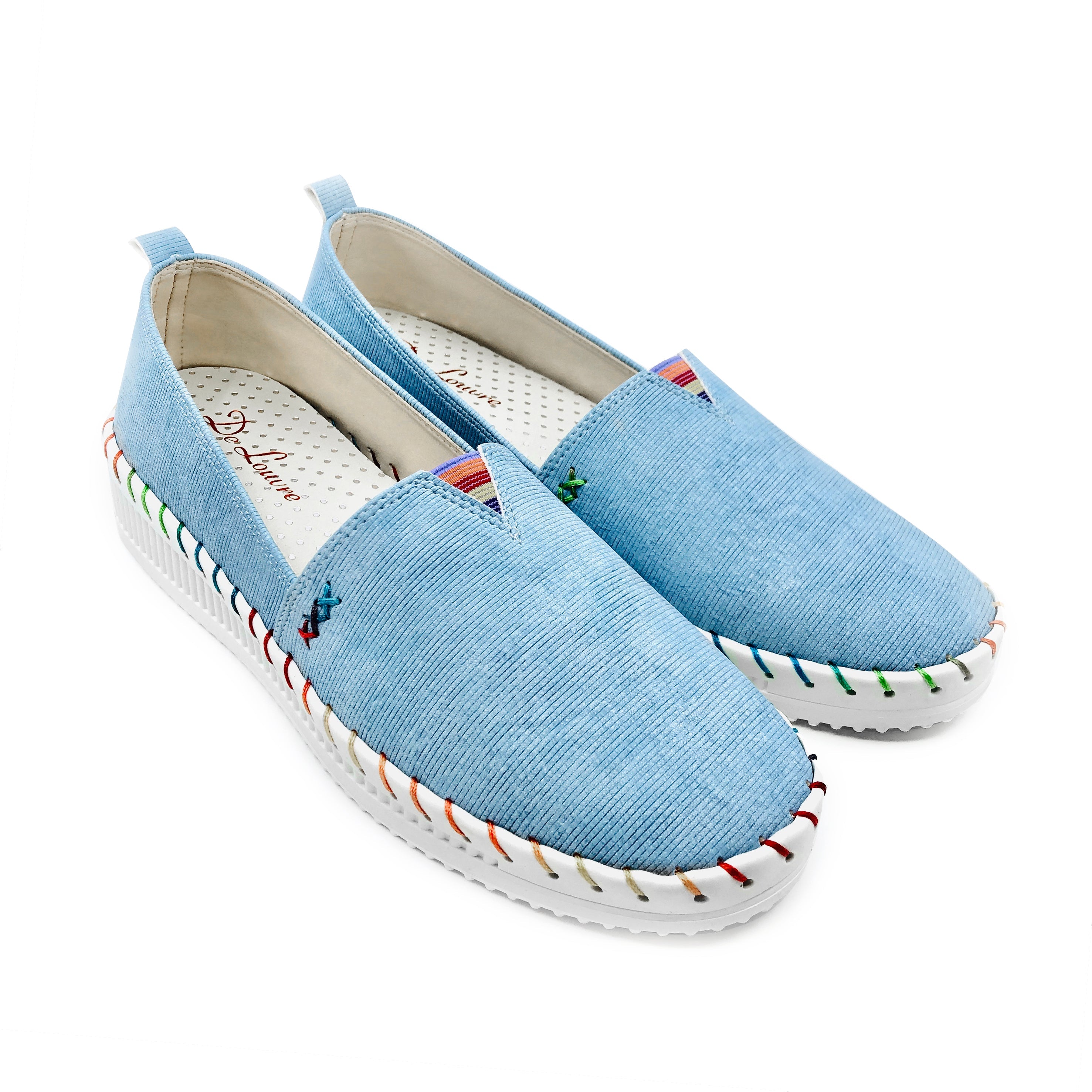 Closed-Toe Casual Low Heel Sneakers De Louvre Shoes