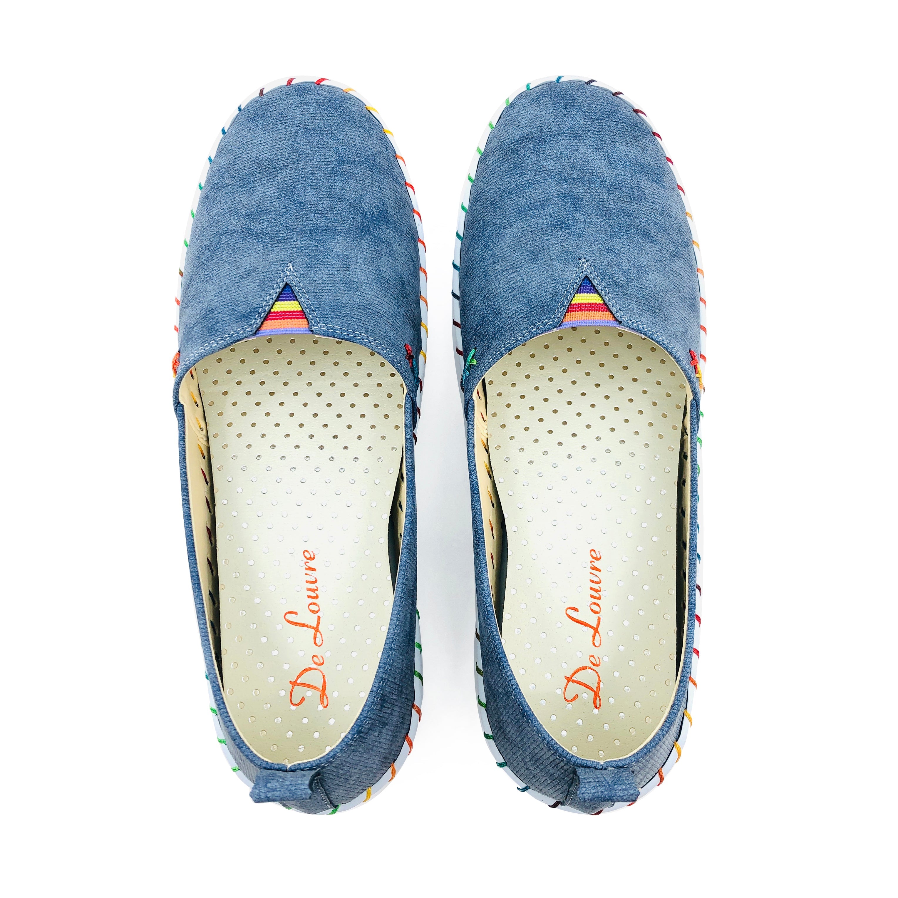 Closed-Toe Casual Low Heel Sneakers De Louvre Shoes