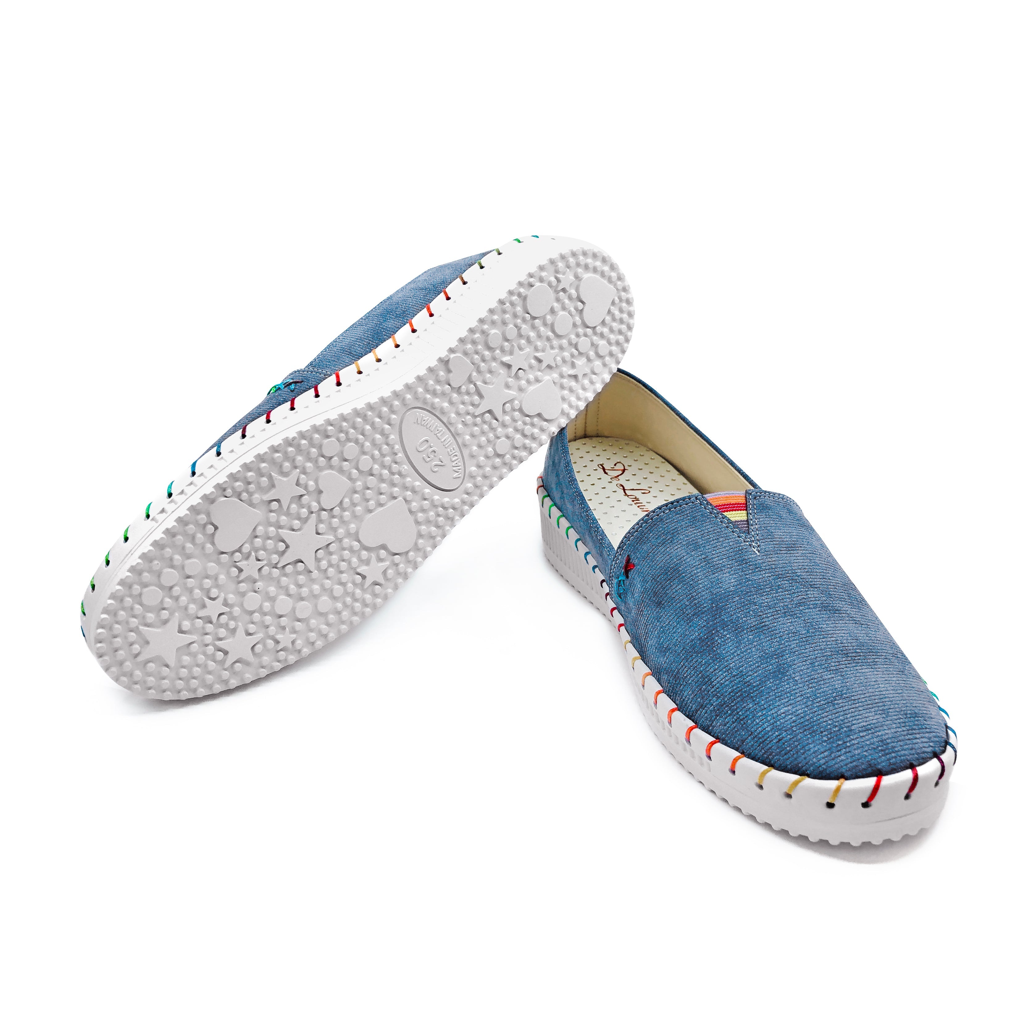 Closed-Toe Casual Low Heel Sneakers De Louvre Shoes