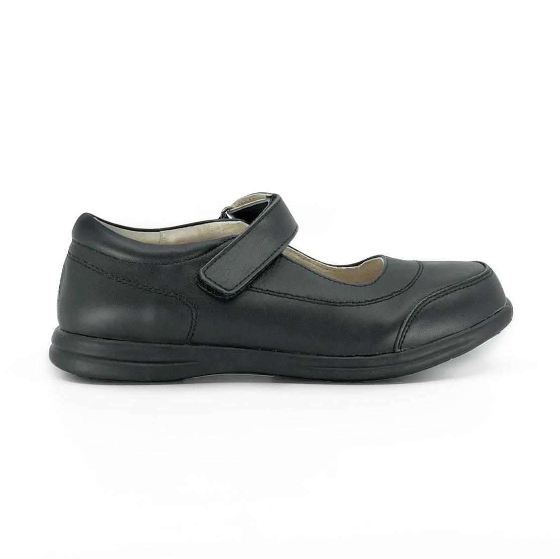 Merceditas Girl Velcro Strap Leather School Shoes De Louvre Shoes