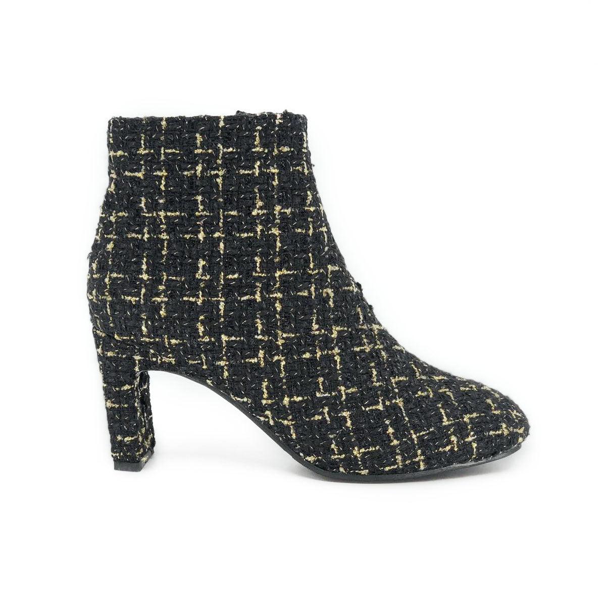 Plaid CC Boots De Louvre Shoes