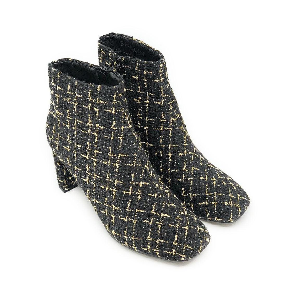 Plaid CC Boots De Louvre Shoes