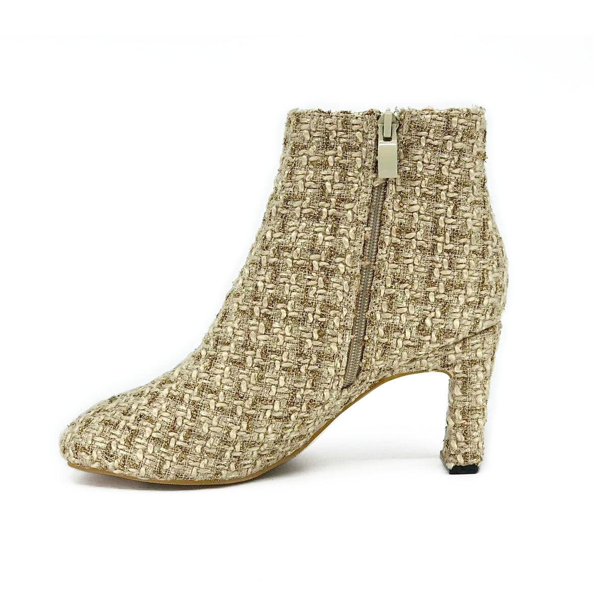 Plaid CC Boots De Louvre Shoes