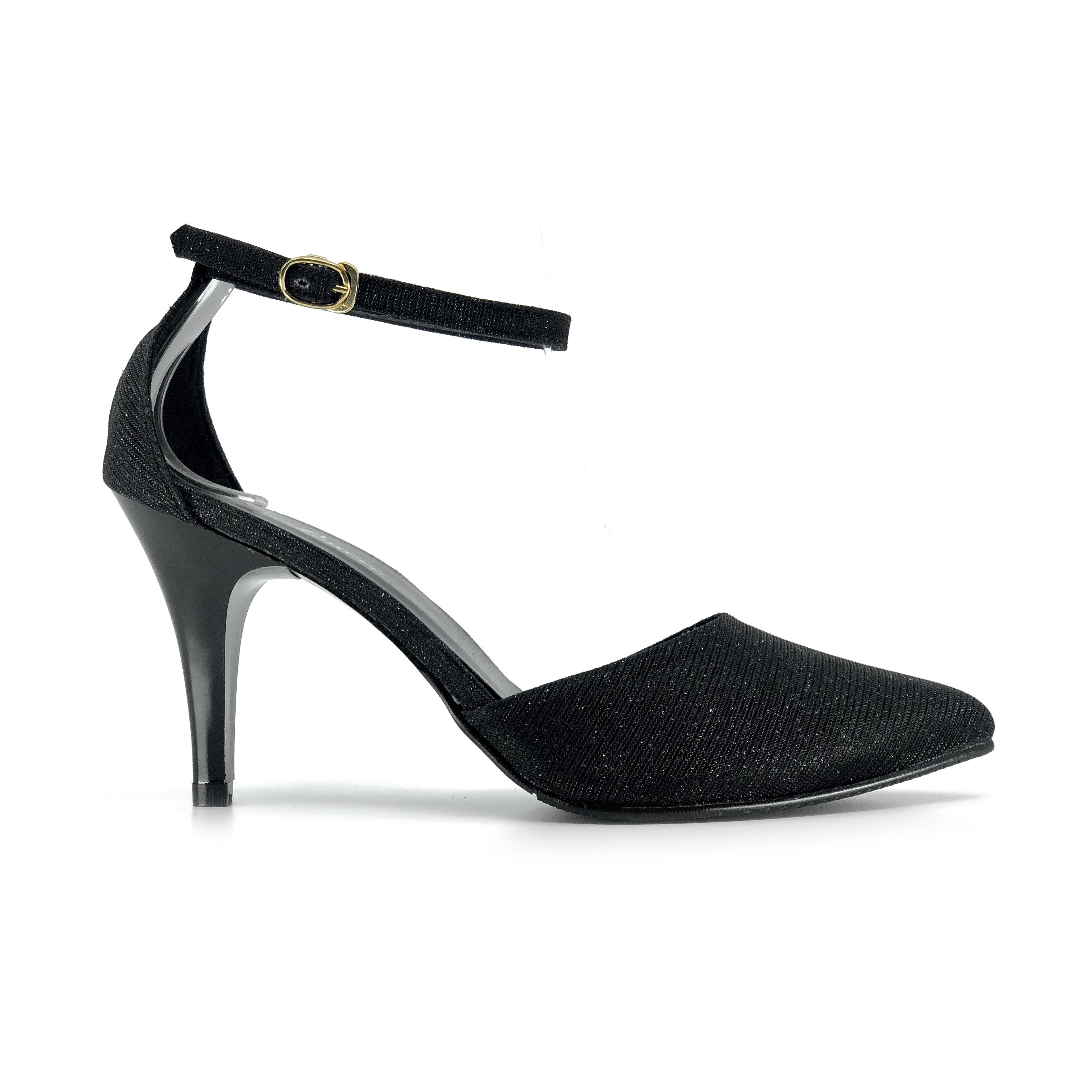 Point Toe Faux Ankle Strap Stiletto Heels De Louvre Shoes