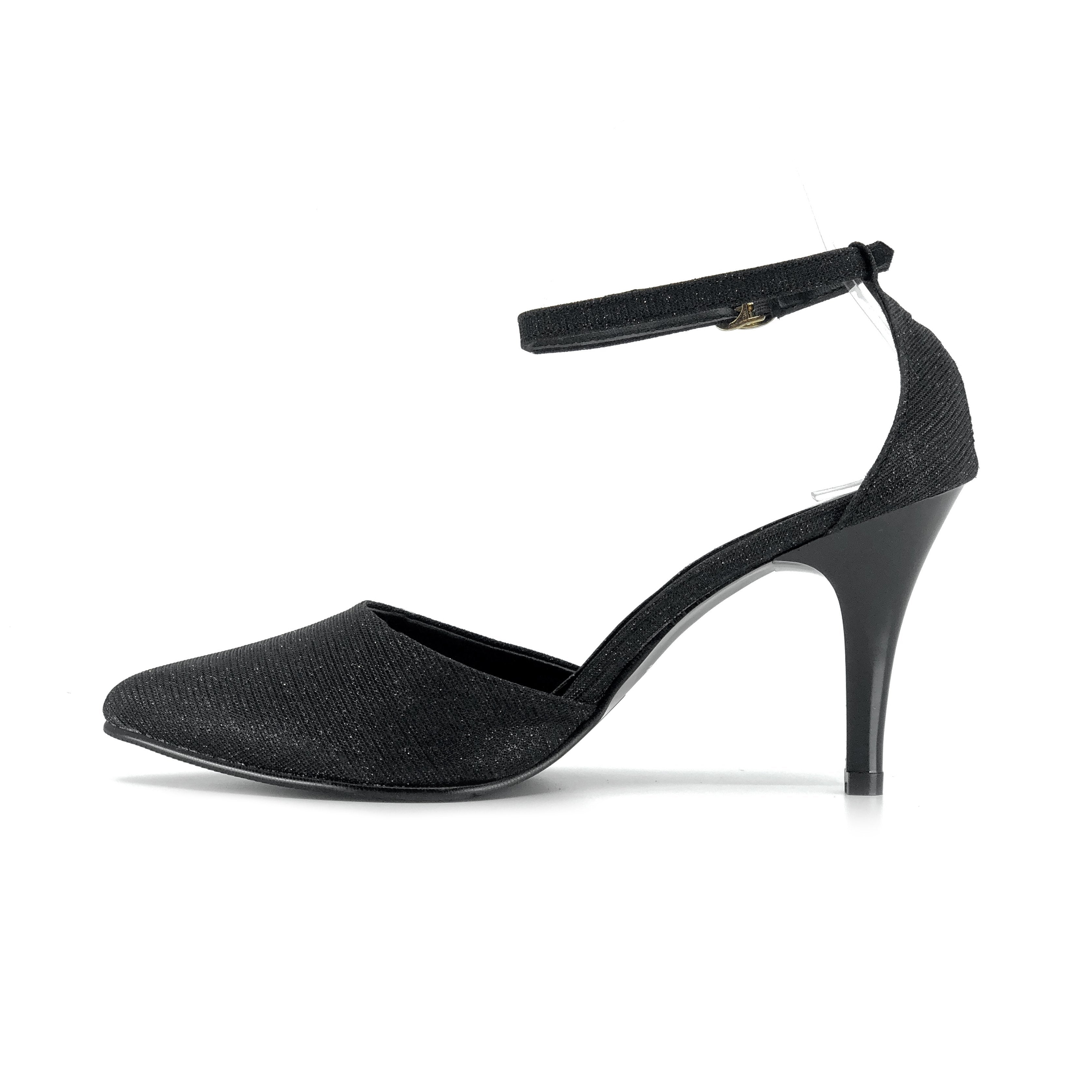Point Toe Faux Ankle Strap Stiletto Heels De Louvre Shoes