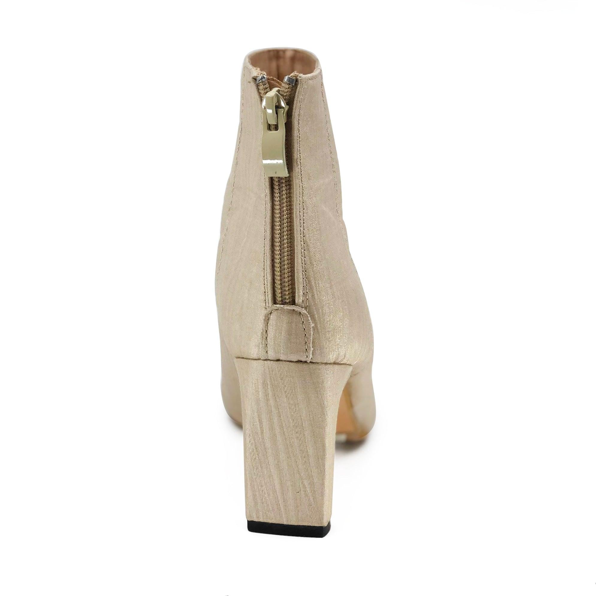 Satin Ankle Boots De Louvre Shoes