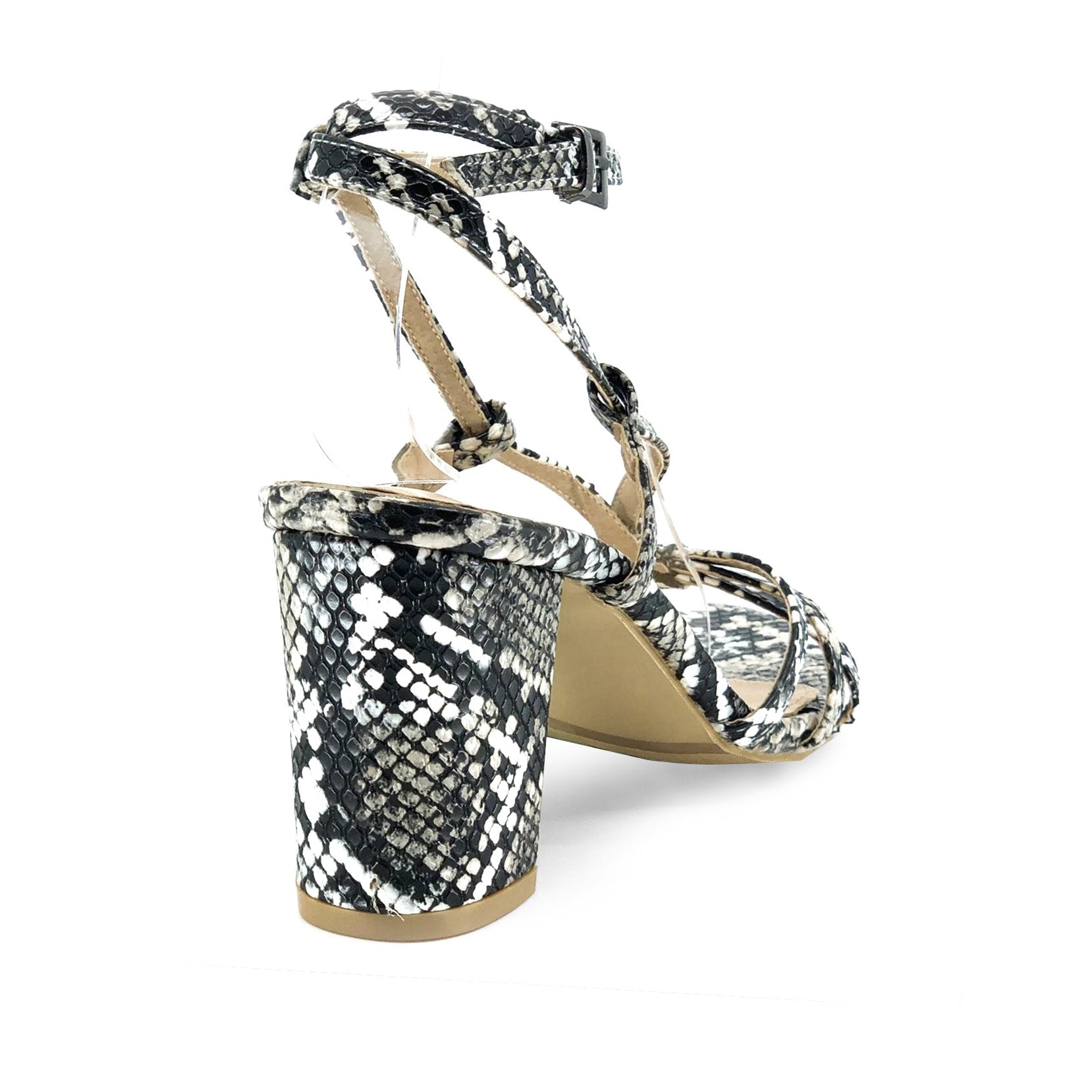 Snakeskin Bandages Sandal De Louvre Shoes